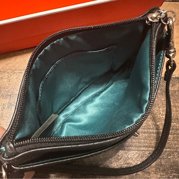 Coach Turnlock Leather Wristlet - Picture 6 of 7